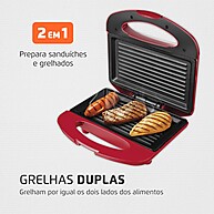 Sanduicheira Grill Mondial S-19 800W Inox – 2 em 1 - imagem 2