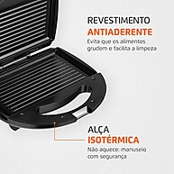 Sanduicheira Mondial S-12: Grill & Sanduíche 2 em 1 - imagem 2