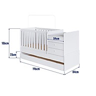 Berço Cama Multifuncional Branco: 3 em 1! - imagem 2