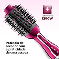 Escova Secadora Mondial Chrome Pink: 3 em 1! - imagem 2