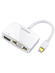 UGREEN Adaptador Mini DisplayPort para HDMI/VGA 4K 2 em 1: Conectividade Universal para seu MacBook, Surface e mais! - imagem 2