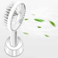 Mini Ventilador 3 em 1 Recarregável USB/Pilhas - Ventilador Portátil com 3 Velocidades e Base para Mesa (Branco) - imagem 4