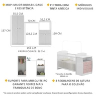Quarto Infantil Laura: Berço e Cômoda em 1! - imagem 2