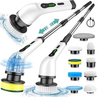 Esfregão Elétrico Giratório 9 em 1 com Cabo Ajustável e 9 Cabeças – Limpeza Poderosa e Sem Esforço para Pisos, Azulejos e Banheiros - imagem 2