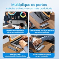 Adaptador Hub 8 em 1 USB-C com HDMI 4K + VGA + RJ45 + PD 100W + 2 USB 3.0 + SD/TF - Para MacBook, Windows, Chromebook, Notebook, Tablet e Celular - Conversor Multiportas USB-C para HDMI/VGA/Ethernet - imagem 4