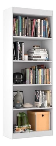 Organizador Livreiro Moderno Space Branco 178cm | Estante Organizadora com 1 Prateleira para Sala e Escritório - imagem 2