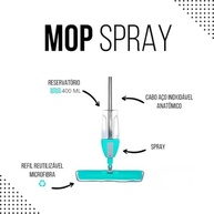 Kit Mop Spray Mágico 3 em 1 com Reservatório 400ml + Refil Extra - Esfregão Completo que Lava, Enxágua e Seca - imagem 3