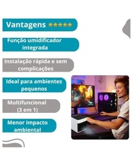 Mini Ar Condicionado Portátil 3 em 1 – Climatizador, Umidificador e Purificador de Ar | USB, Silencioso e Compacto - imagem 4