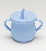 Copo de Silicone 150ml 2 em 1 - Twibex Azul | Seguro, Versátil e Ideal para Crianças - imagem 4