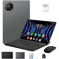 DIVENT-Tablet 3 em 1 com estojo/teclado/mouse/fone de ouvido, 10,1 polegadas, Android 14, 16GB de RAM + 512GB de ROM, câmera de 16MP + 32MP, GPS, Bluetooth, bateria de 8800mAh, Dual-SIM (preto) - imagem 2