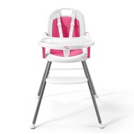 Cadeira de Alimentação Berry 3 em 1 Rosa Multikids Baby - Segurança e Conforto em Um Só Produto - imagem 1