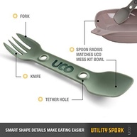 UCO Utilitário Spork 3 em 1 - Combo Colher Garfo Faca com Pacote de 2 Unidades - imagem 5