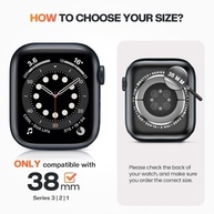 Capa Protetora Goton à Prova d'Água para Apple Watch 38mm (Series 1, 2, 3) com Vidro Temperado - imagem 3