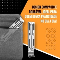 Suporte Dobrável para Notebook 10" a 17" em Alumínio | 6 Níveis de Altura, Ergonômico e Portátil - imagem 5