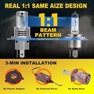 Lâmpada Neblina H4 LED 50000LM: Super Brilho, Mini Tamanho e Vida Útil 10 Anos - imagem 4