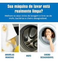 Kit com 10 Tabletes de Limpeza para Máquina de Lavar – Limpador Efervescente Potente Contra Manchas, Resíduos e Mau Odor - imagem 3