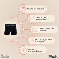 Cuecas Boxer Mash: Conforto Sem Costura em Kit com 10! - imagem 2