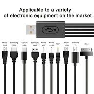 Cabo USB 10 em 1: Carregue e Transfira Dados! - imagem 2