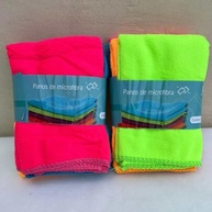 Kit 10 Panos de Microfibra 28x28cm - Flanela Multicolorida Anti-Risco para Limpeza Leve e Multiuso - imagem 3