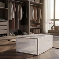 Kit 10 Caixas Organizadoras Transparentes para Sapatos - Empilháveis e Compactos - imagem 5