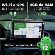 Central Multimídia Android 12: Tela Flutuante 10" - imagem 2
