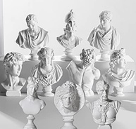 Conjunto de 10 Estátuas de Busto Grego em Resina - Decoração Clássica para Casa e Presente - imagem 2