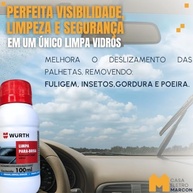 Kit 10 Limpa Para Brisa Wurth 100ml: Visibilidade Cristalina e Limpeza Impecável - imagem 4