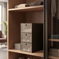 Kit 10 Caixas Organizadoras para Sapatos Empilháveis - Transparente com Design Moderno - imagem 5