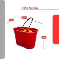 Balde Oval 10 Litros com Alça Reforçada - Ideal para Limpeza e Organização (Verde) - imagem 4