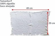 Pano de Chão Saco 29x49 cm - 10 Unidades em Algodão Malha Dupla com Ótima Absorção - imagem 2