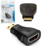 Kit 10 Adaptadores Mini HDMI Macho para HDMI Fêmea Gold - Conexão Premium 1080P - imagem 4