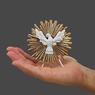 Adorno Pedestal Divino Espírito Santo - Decoração Sagrada para Mesa e Parede 10 cm - imagem 5