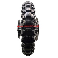 Conjunto Pneu Aro Traseiro 80/100-10 para Dirt Bike 50cc-125cc (Eixo 15mm) - imagem 4