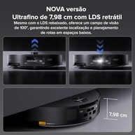 Robô Aspirador Roborock Saros 10: Limpeza Inteligente com IA, 22000Pa, Esfregão Autoremovível e Base com Lavagem Térmica - imagem 2