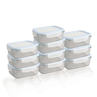 Conjunto 10 Potes de Vidro 640ml com Tampa Hermética - Ideal para Refeições e Organização - imagem 1