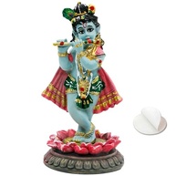 Estátua de Krishna 10 cm - Ídolo Hindu para Templo, Altar e Decoração Espiritual - imagem 2