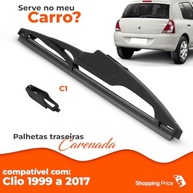 Palheta Limpadora Traseira Vigia Carenada 10" Silicone Clio 99-17 - Visão Clara e Segura - imagem 4