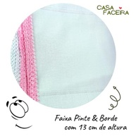 Kit 6 Fraldas de Boca Premium Luxo com Faixa Pinte e Borde - 100% Algodão - imagem 5