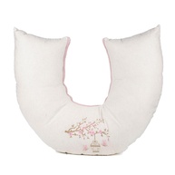 Almofada de Amamentação em Linho 100% Algodão com Estampa Flor de Cerejeira - Conforto e Versatilidade para Mamãe e Bebê - imagem 1
