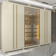Guarda-roupas Casal 6 Portas com LED e Pés - Absolut New Reflecta 100% MDF Off White - imagem 2