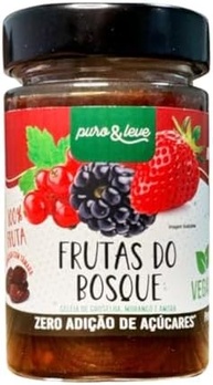 GELEIA DE FRUTAS DO BOSQUE ZERO AÇÚCAR ADOÇADA COM TÂMARA 100% FRUTA PURO & LEVE 200G - imagem 1