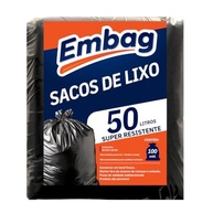 Saco para Lixo Resistente 50L com Fundo Reforçado - Pacote com 100 Unidades - imagem 2