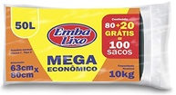 Saco de Lixo Embalixo Mega Econômico 50L - 100 Unidades | Resistente e Prático - imagem 3
