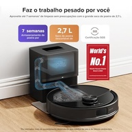 Roborock Q10 S5+ - Aspirador e Esfregão Robô com Autoesvaziamento, 10.000Pa, Navegação LiDAR e Esfregão Sônico - imagem 3