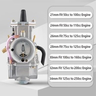 Carburador PWK 30mm: Potência e Eficiência para sua Moto 100cc-160cc 2T/4T - imagem 5