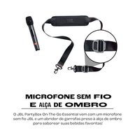 JBL PartyBox On The Go Essential: Caixa de Som 100W RMS com Microfone, Bluetooth e Show de Luzes - imagem 5
