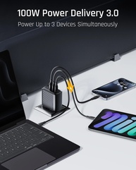 Carregador GaN 100W VOLTME: Turbo para Seus Dispositivos! - imagem 2