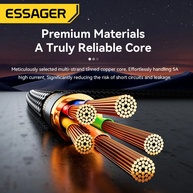 Cabo Type-C 100W Essager: Carga Rápida e LED! - imagem 2