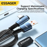 Cabo USB-C 100W Essager: Carregamento Turbo e Angulado! - imagem 2
