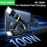 Cabo USB-C 100W Rocoren: Carregamento Turbo + RGB! - imagem 2
